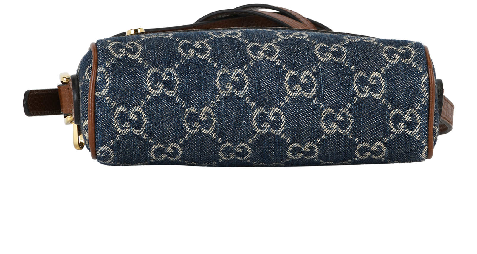 Ophidia Mini Bag, &pound;650, Handbags, Blue/Brown, Denim, Top view